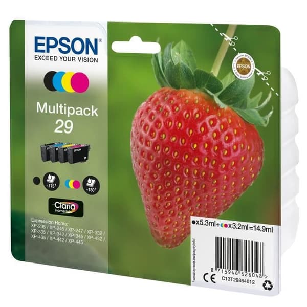 Epson blækpatron STRAWBERRY PACK 4CL
