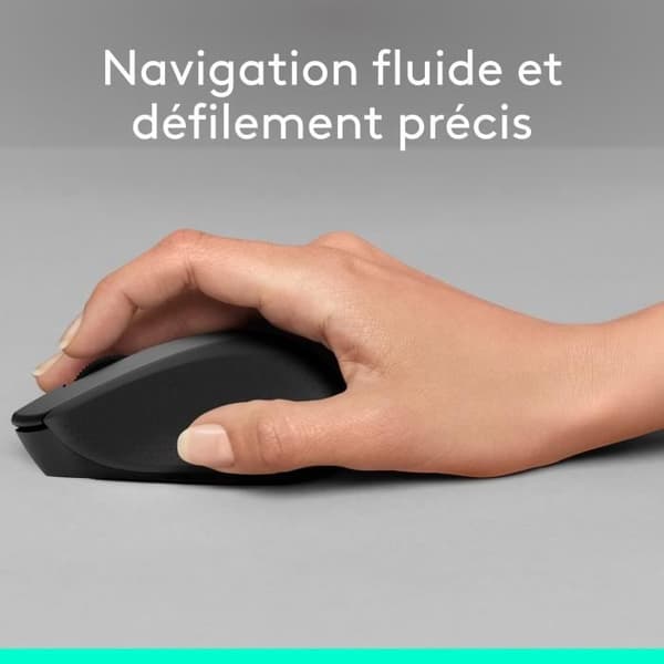 Mus - Trådløs - Logitech - M330 Silent Plus - Sort - Støjsvag