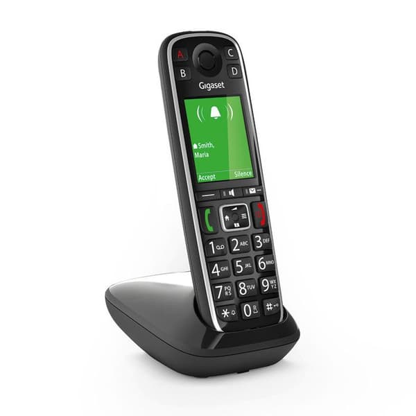 Analog telefon/DECT - SIEMENS - Gigaset E720 - Sort - 200 indgange - Håndfri