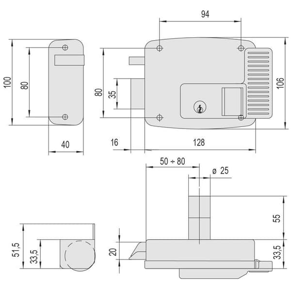 Lås - cylinder - cylindrar - Cisa-lås