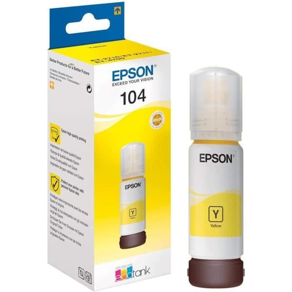 Epson ECOTANK 104 YELLOW mustepatruuna