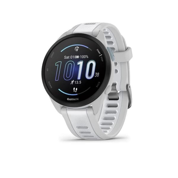 GPS-forbindt ur - GARMIN - Forerunner 165 - 1,2" - Sort med hvid / lys grå rem