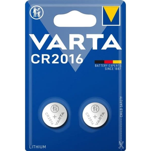 2 kpl Lithium 6016 CR 2016 -rakkuloita