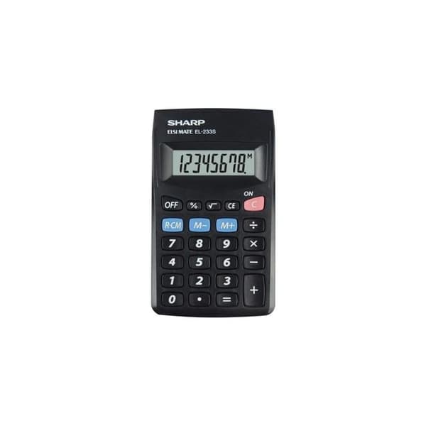 Basräknare Sharp SH-EL233SBBK Svart