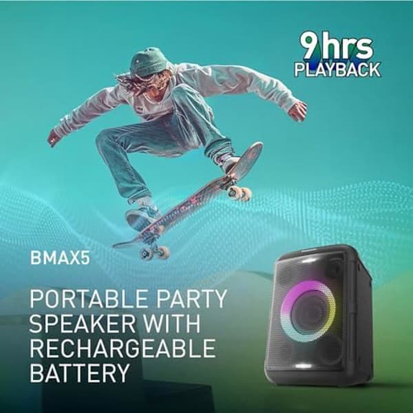 Bärbar Högtalare - PANASONIC - SC-BMAX5E-K - 75W - Bluetooth 5.0 - Synchroniserade Ljus