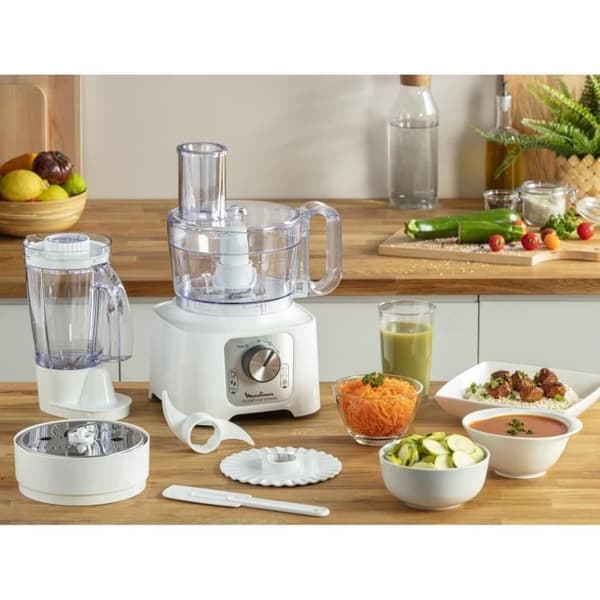 Multifunktionel robot Moulinex DoubleForce Compact - 800W - 6 hastigheder + pulse - 7 tilbehør