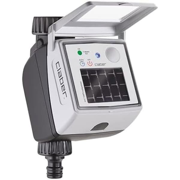 Automatisk bevattningsprogrammerare - CLABER - Tempo myAquaSolar - Bluetooth - Veckoprogrammering - Vit