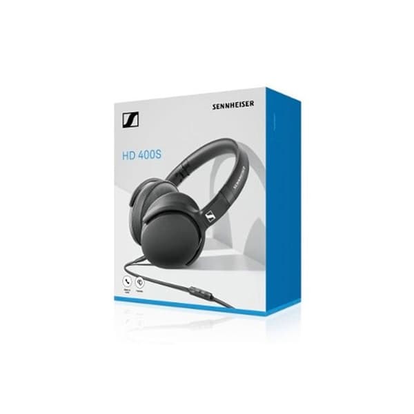 Sennheiser HD 400S - sort - Circumaural foldbar hovedtelefon - Microfon - Justerbart volumen