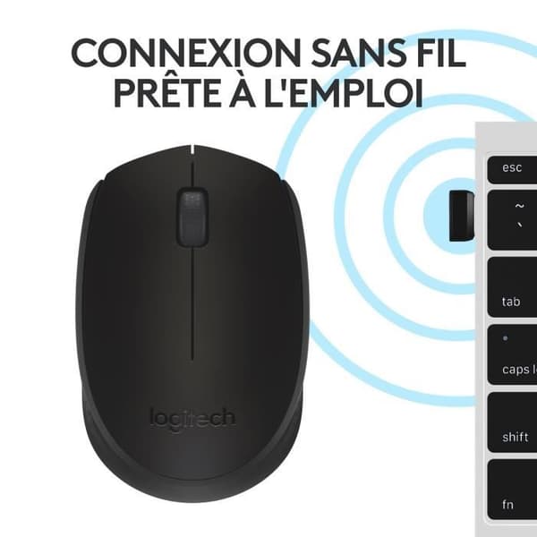 Mus - Trådløs - Logitech - M171 - Sort - Ambidextrous