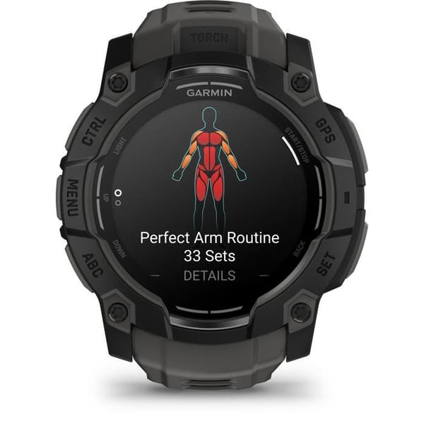 Smartwatch - GARMIN - Instinct 3 - 1,3" - 50 mm - Amoled - Sort/grå