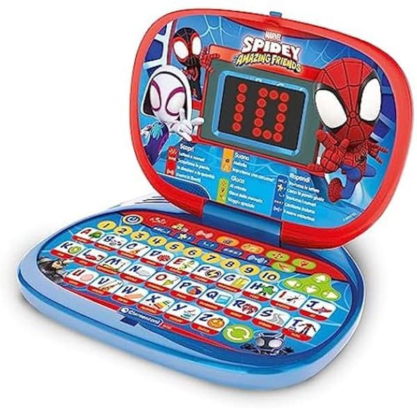 Børnecomputer - Clementoni - Spiderman Computer Kid - Elektronisk læring - 13 aktiviteter - 3 år og derover