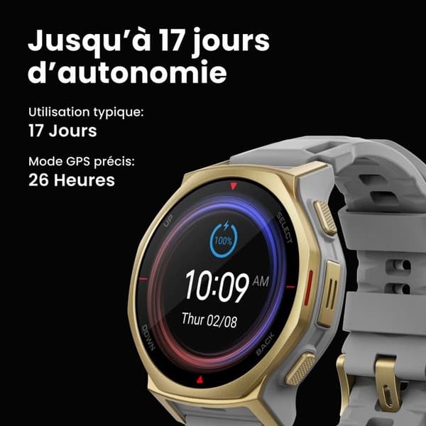 Amazfit T-Rex 3 Pro GPS Smartwatch 44 mm Sort (Tactic Black)