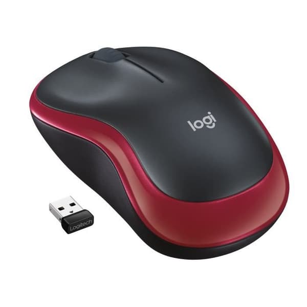 Hiiri - Langaton - Logitech - M185 - Punainen - Ambidextrinen