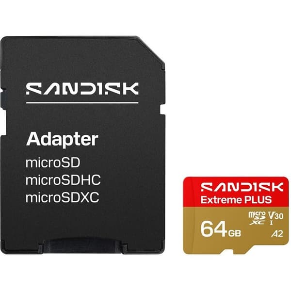Sandisk Extreme® Plus 64 GB UHS-I micro SD-kort