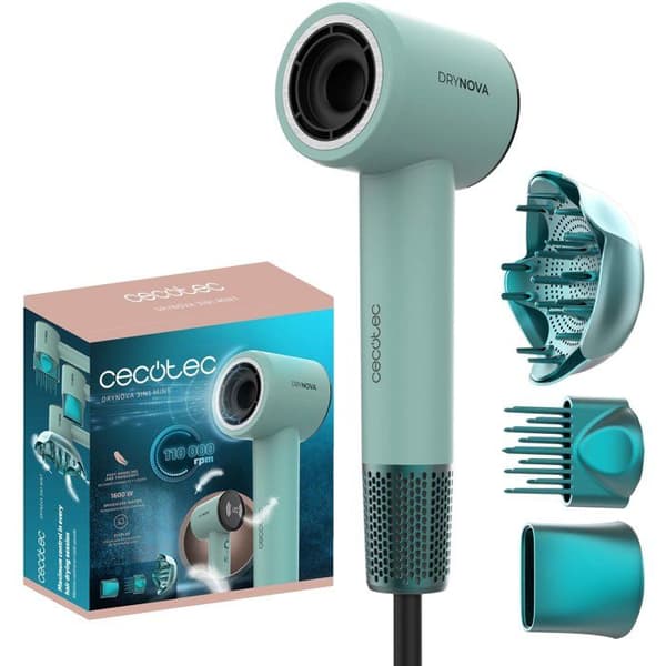 Hårtørrer - CECOTEC - DryNova 3in1 Mint - 1600 W