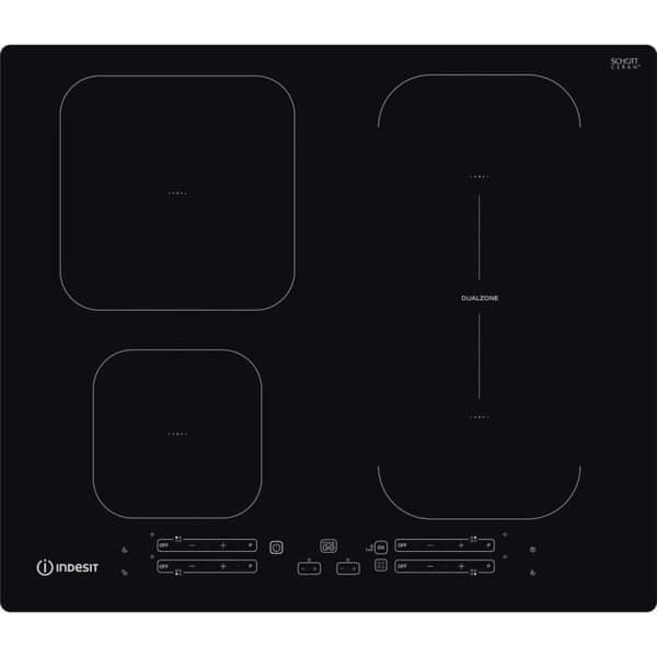 INDESIT IB 65B60 NE SORT INTEGRERET (PLACERING) 59 CM PLADE MED ZONE TIL