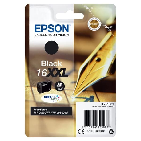 EPSON blækpatron - Sort - Inkjet - 1000 sider