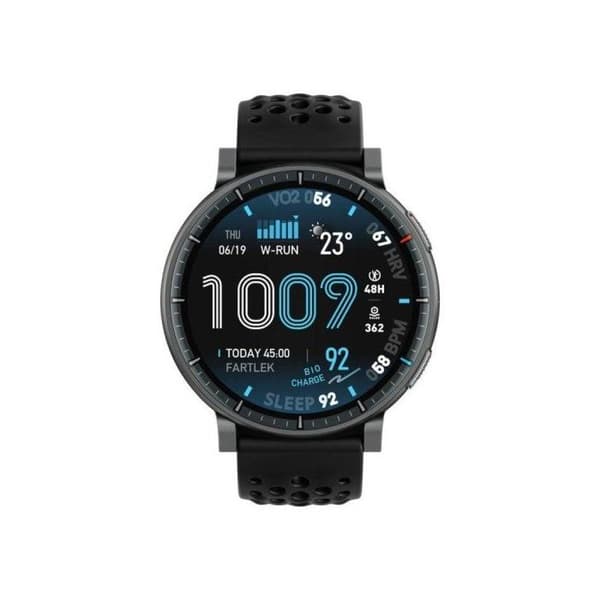 Amazfit Active Max Bluetooth NFC 48 5mm AMOLED Sort Vandtæt 5ATM Pulsmåler