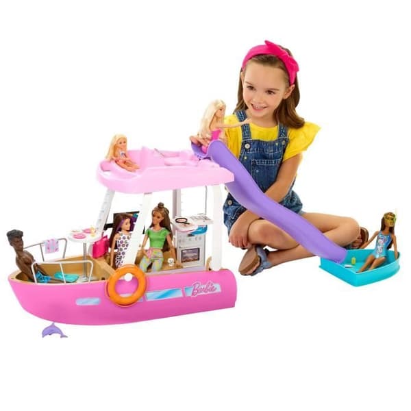 Barbie®-Dream Boat-Boat, pool, rutsjebane, tilbehørssæt HJV37