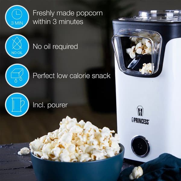 Princess Popcorn Machine 1100 W Hvid