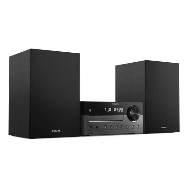 Philips TAM4505M2/12 Hi-Fi Mikrosystem 80W med Bluetooth, DAB+, CD, USB - Sort/Grå