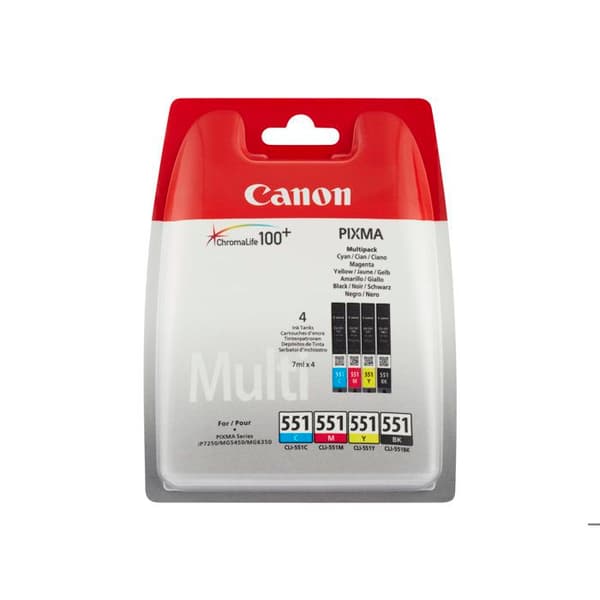 Blækpatron - Canon - Ink/CLI-551 - Multifarvet - Kompatibel - Inkjet