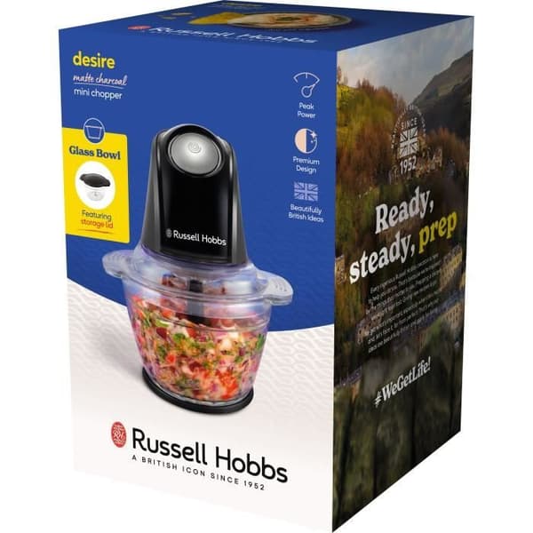 Mini Hakker - RUSSEL HOBBS - Mat Kull - 200 W - 1 L - Sort