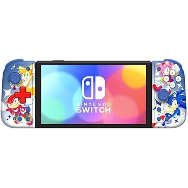 HORI Split Pad Compact (Sonic) bærbar controller til Nintendo Switch og Nintendo Switch OLED-model - Officiel licens