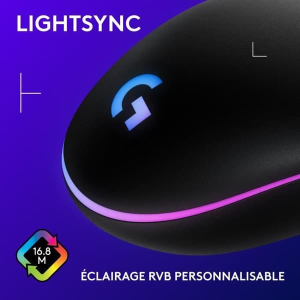 Gamingmus - Kablet - Logitech G - G203 - Sort