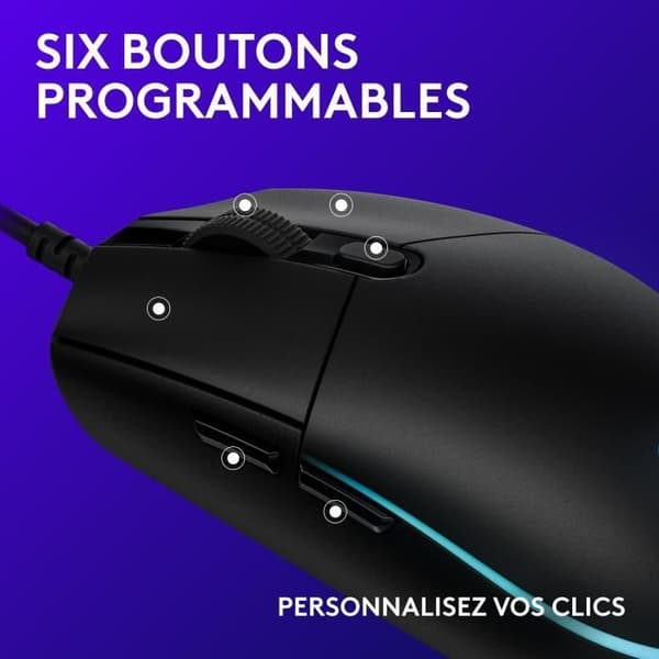 Gamingmus - Kablet - Logitech G - G203 - Sort