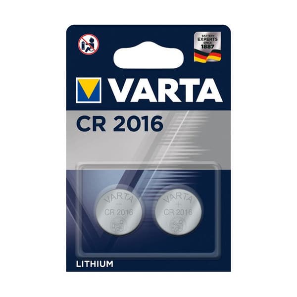 2 kpl Lithium 6016 CR 2016 -rakkuloita