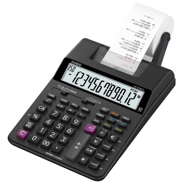 Printberegner - CASIO - HR150 RCE - Sort - Semi-professionel - Batteri