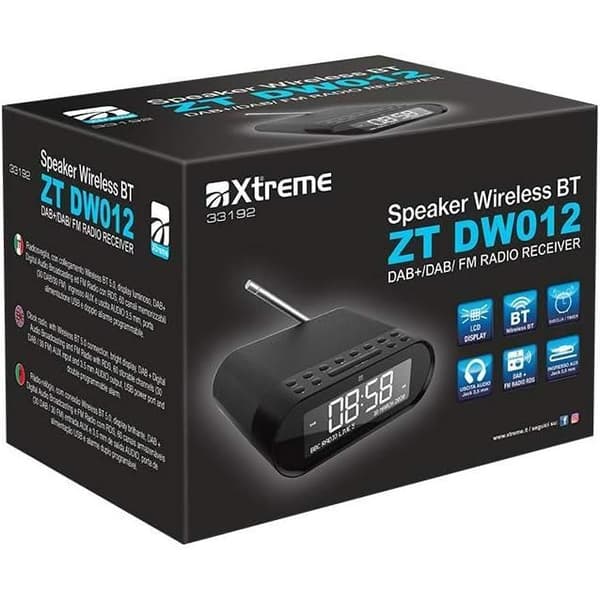 DABFM Xtreme videospil vækkeur Sort