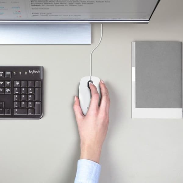 Mus - LOGITECH - M100 - Hvid - USB - Ambidextrous - 1000 DPI