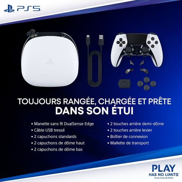 Langaton DualSense Edge™ - Midnight Black I PS5 ja PC