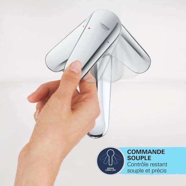GROHE Start Edge engrepps bidéblandare - Waste Pull - Ekonomisk vattenluftare - Krom