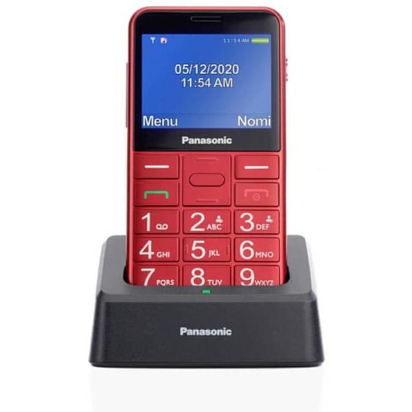 Panasonic KX-TU155 Mobiltelefon til ældre rød