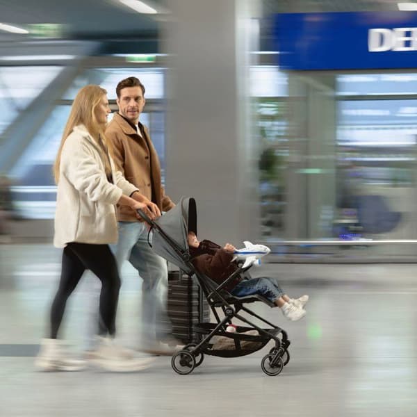 KINDERKRAFT - Matkustusteline - NEBO - kompakti - 4 pyörää - harmaa