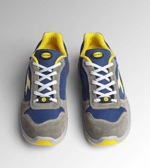 Diadora RUN II TEXT S1P SRC ESD lav sikkerhedssko - Grå / Kongeblå - 44