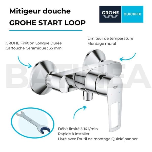 GROHE Start Loop kromattu suihkuhanan sekoitin