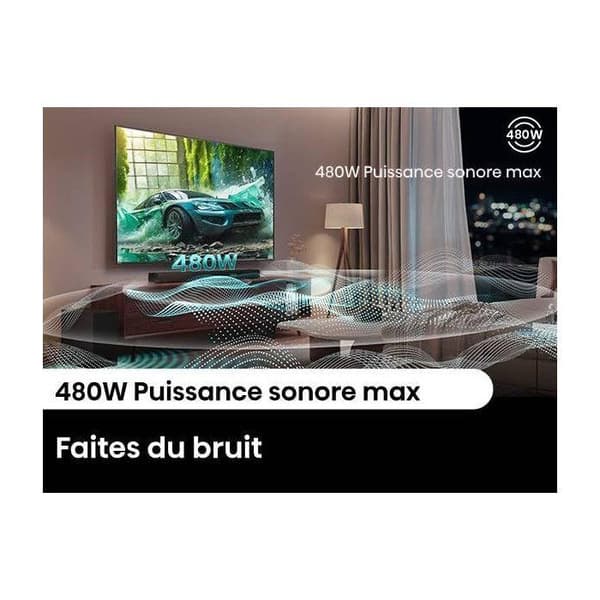 Ljudstång - HISENSE - Trådlös baslåda - Bluetooth - 3.1 CH - Max 480 W