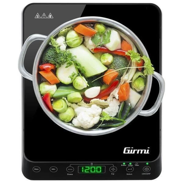 Induktionsplade - Girmi - PI04 - 2000 W - 10 niveauer - Sort