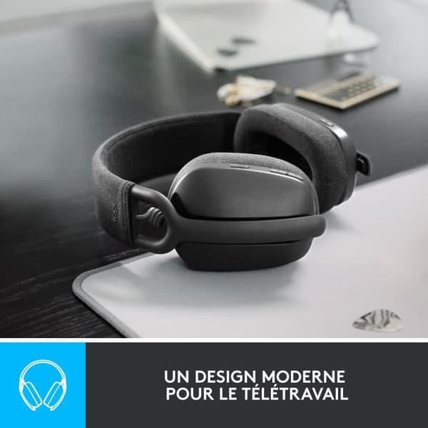 Hovedtelefoner - Trådløse - Logitech - Zone Vibe 100 - Bluetooth - Støjreducerende - Grafit