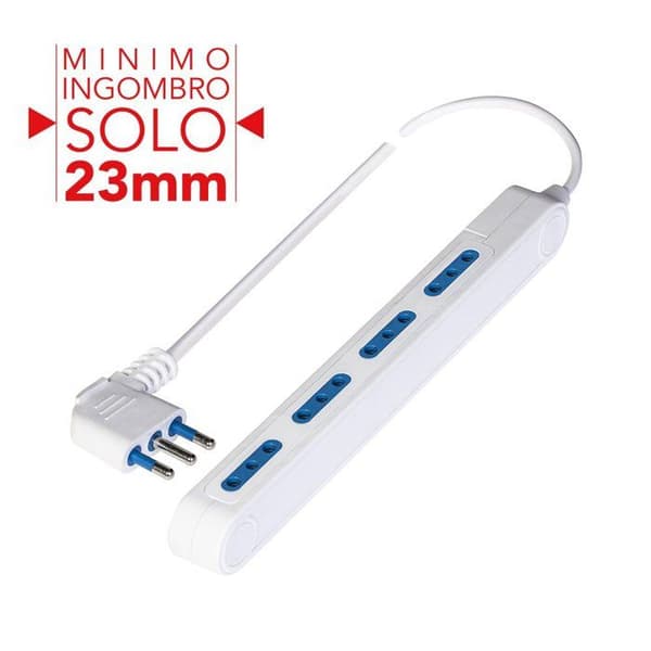 Stikdåse - POLYPOOL - PP2520 - 4 stik - Kabel 1,5m - Hvid