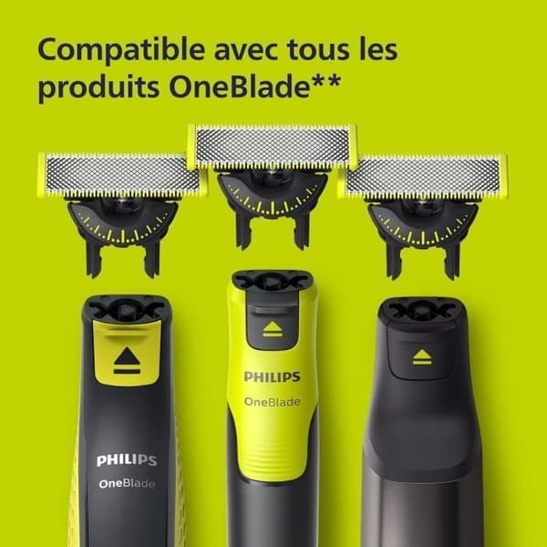 Reservedel - PHILIPS - OneBlade QP624/50 - Rustfrit stål - 2 blade - Pletbeskyttelse