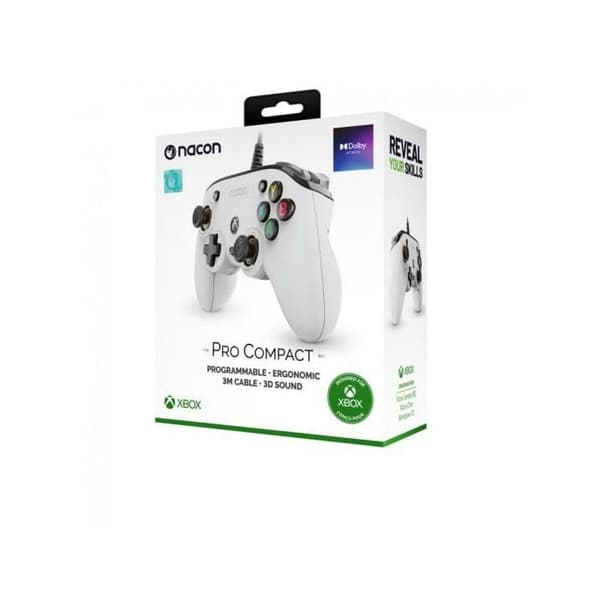 Manette - NACON - Pro Compact - Kabel - Vit - Barn/Mixat