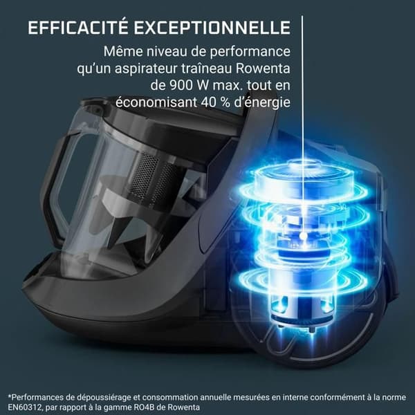 Rowenta G-FORCE CYCLONIC SILENCE Støvsuger til dyr uden pose RO7C66EA