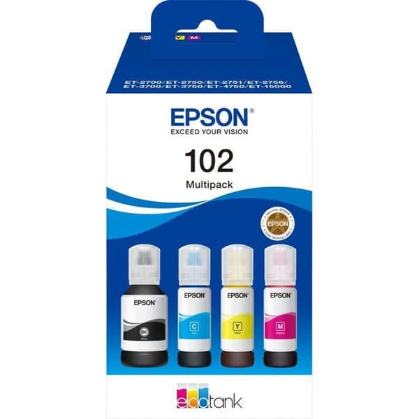 Epson mustepatruuna PACK ECOTANK 102 4 VÄRIÄ