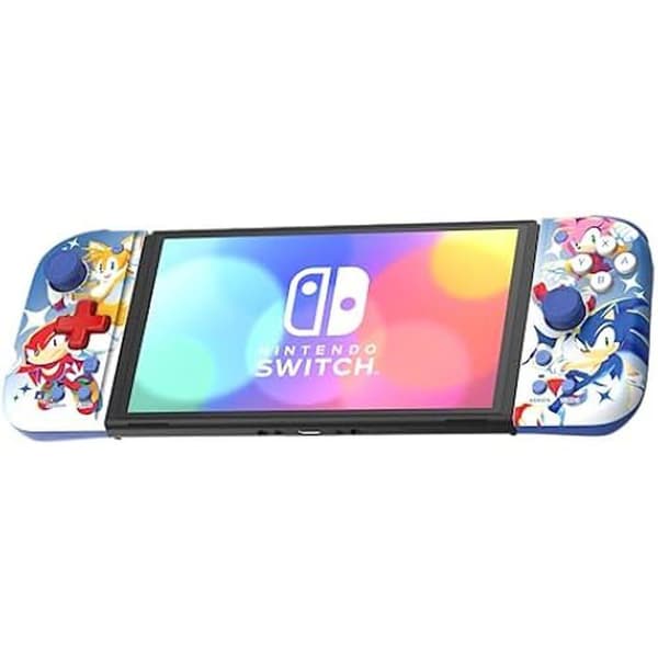 HORI Split Pad Compact (Sonic) bærbar controller til Nintendo Switch og Nintendo Switch OLED-model - Officiel licens