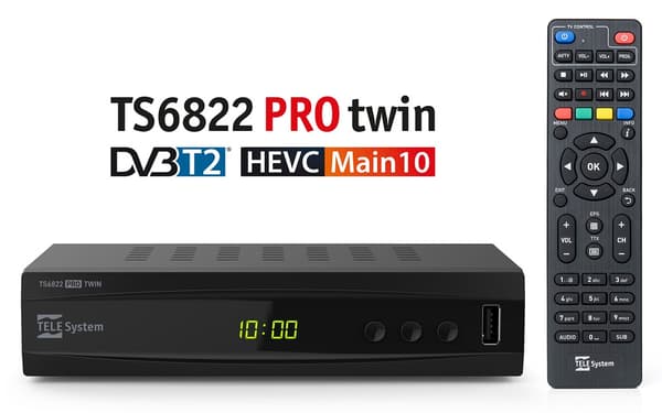 Telesystem Digitale terrestre e Videoregistratore USB TS6822 TWIN